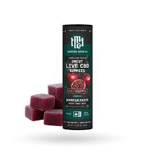 UNCUT LIVE CBD GUMMIES 100MG CBD - 5CT / Pomegranate